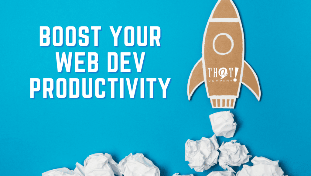 Boost Your Web Productivity | Cartoon Rocket Ship Blasting Off